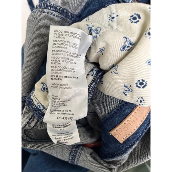 Anthropologie Pilcro Split Denim Button Overalls Size 27 Petite - Picture 5 of 10